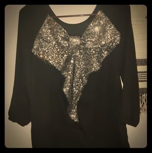 Rue21 black sheer blouse